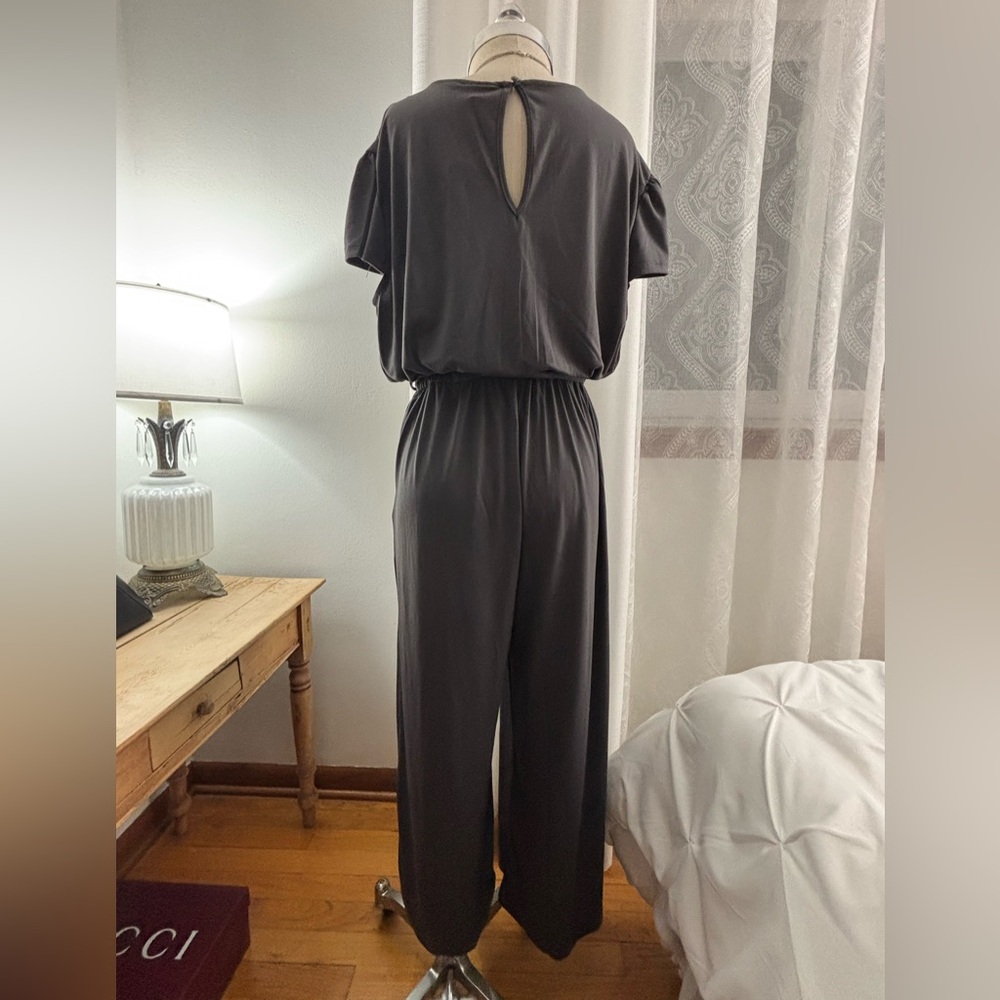 LuLaRoe Karen Jumpsuit, Charcoal Grey, L, NWT - Picture 5 of 8